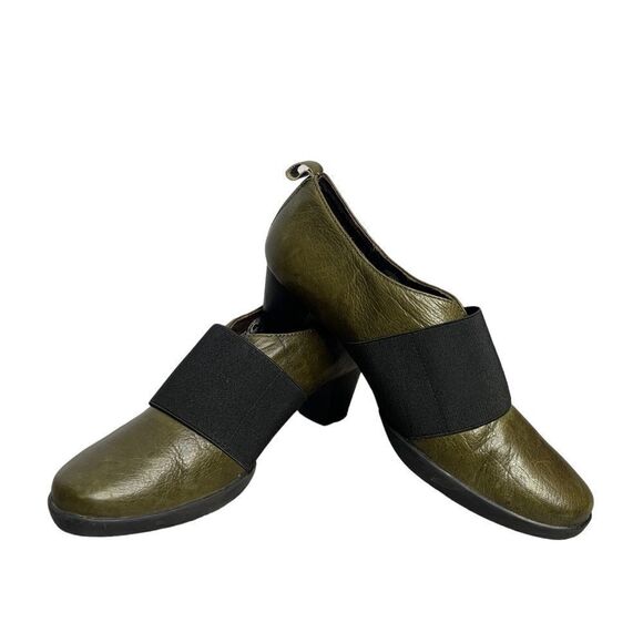 Wolky Forest Green Slip On Heeled Shoes | Size 9.5 - Picture 1 of 10